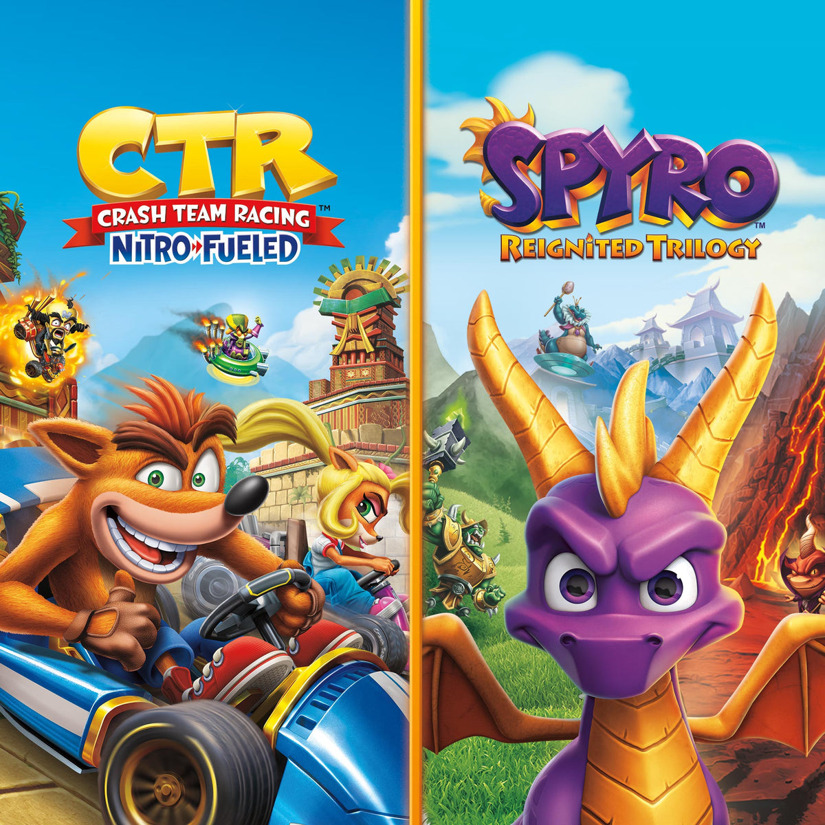 Crash Team Racing Nitro-Fueled + Spyro Game Bundle PS5