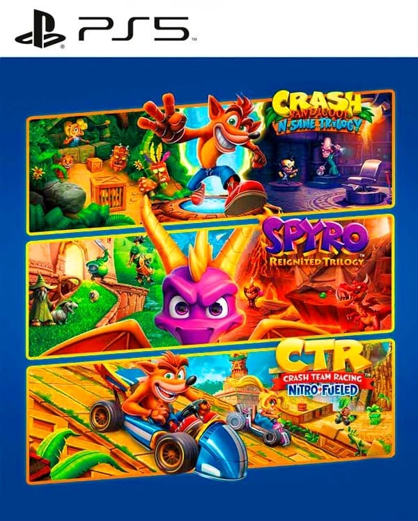 Crash + Spyro Triple Play Bundle Crash Trilogy + Spyro Trilogy PS5