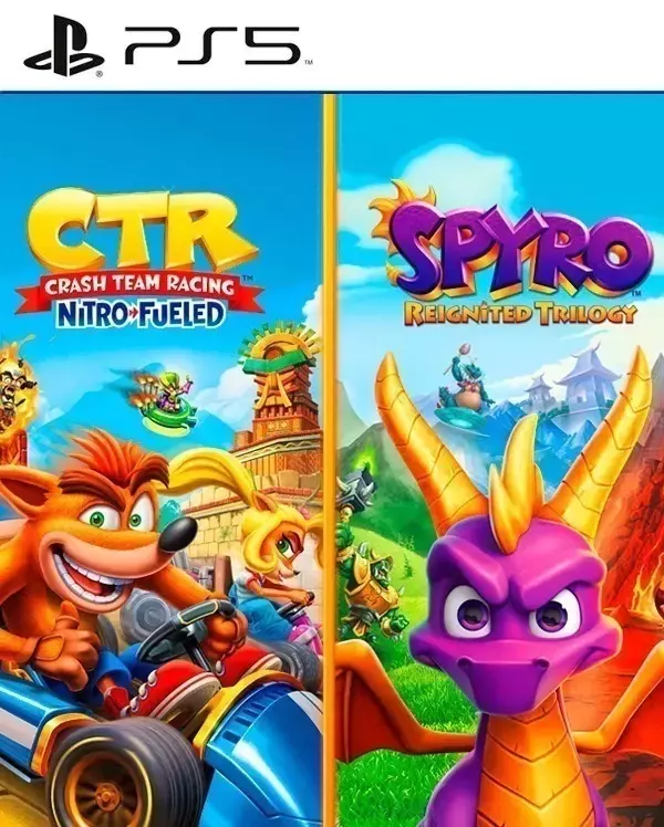 Crash Team Racing Nitro Fueled + Spyro Game Bundle PS5